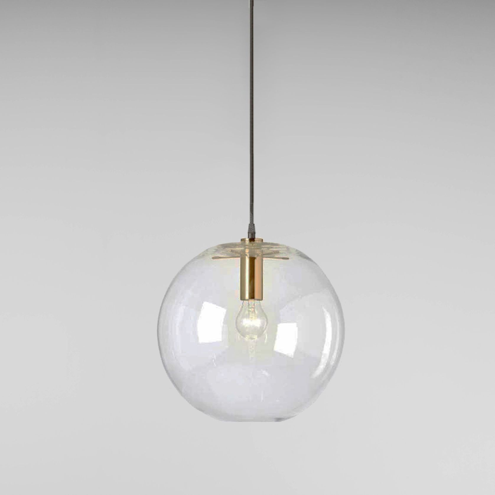 Ariana Glass Pendant Light - Gold gallery detail image