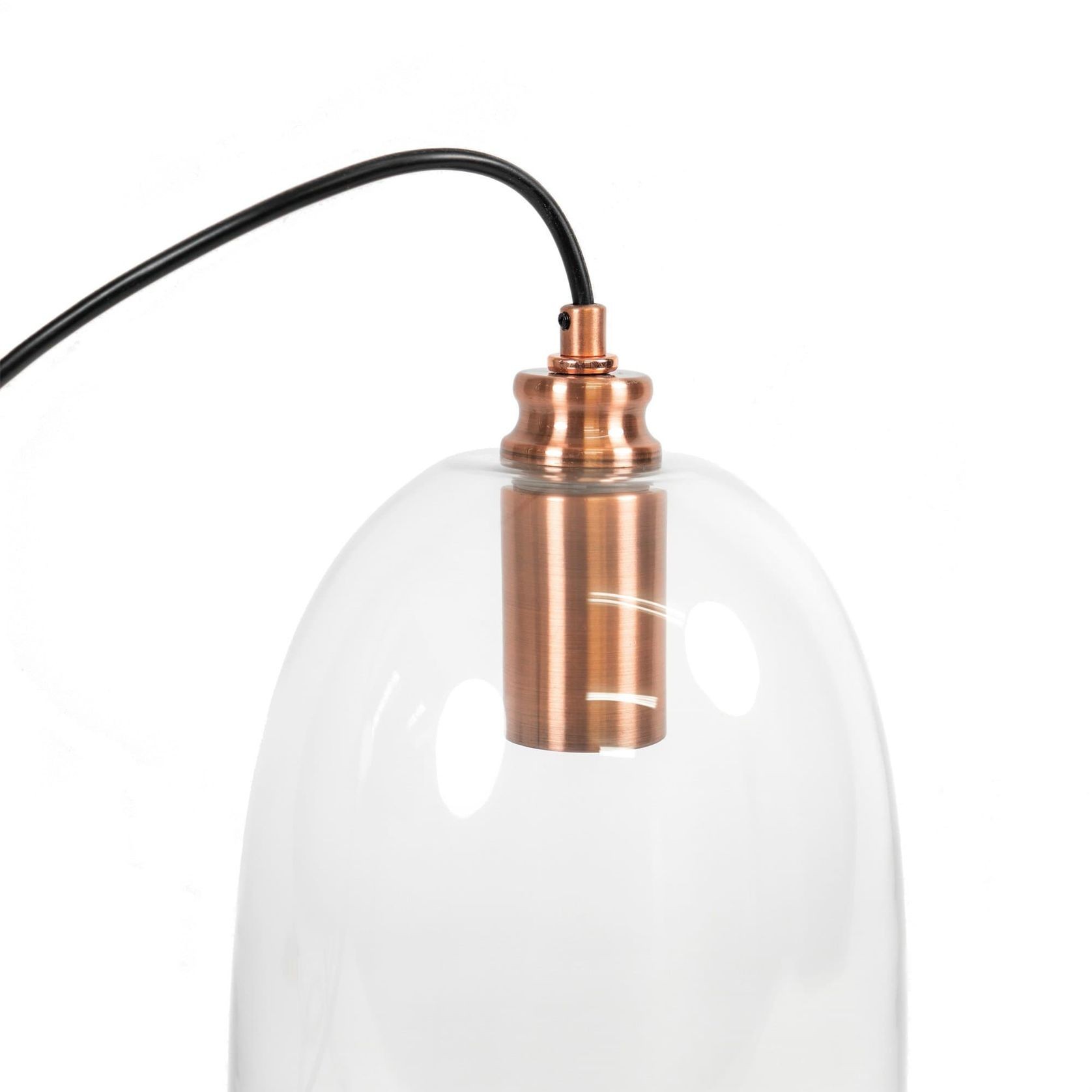 Willow Dome Glass Pendant Light - Copper gallery detail image