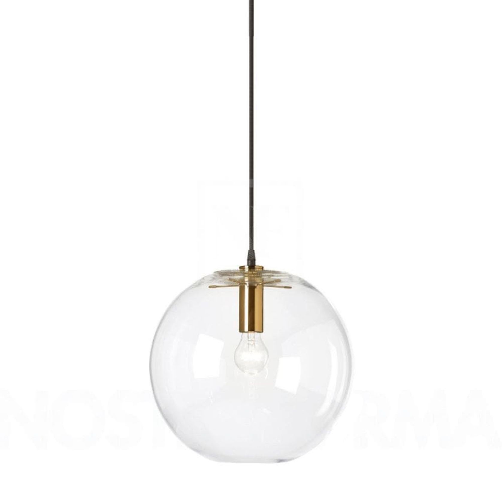 Ariana Glass Pendant Light - Gold gallery detail image