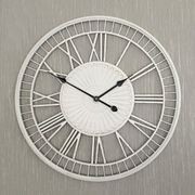 Tuscany | Large Metal Wall Clock - Distressed Cream gallery detail image