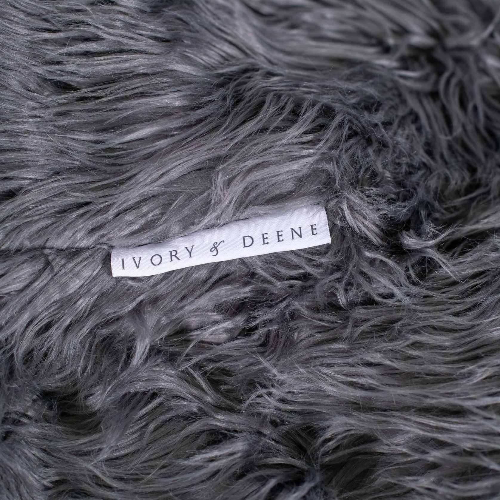 Fur Bean Bag - Charcoal Grey Polo gallery detail image