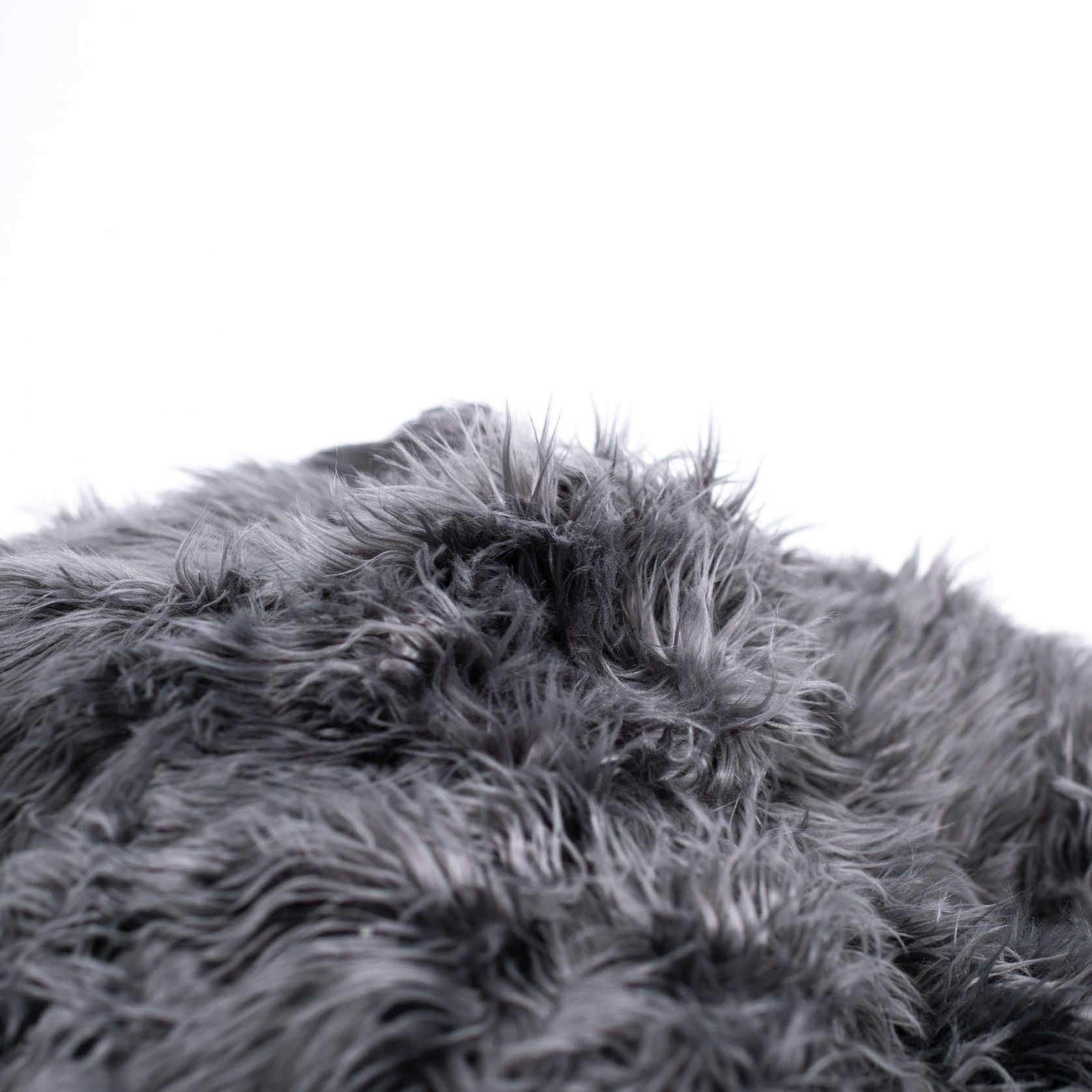 Lush Fur Bean Bag - Charcoal gallery detail image