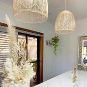 Natural Rattan Lace Pendant Light - Amalfi - 2 Sizes gallery detail image