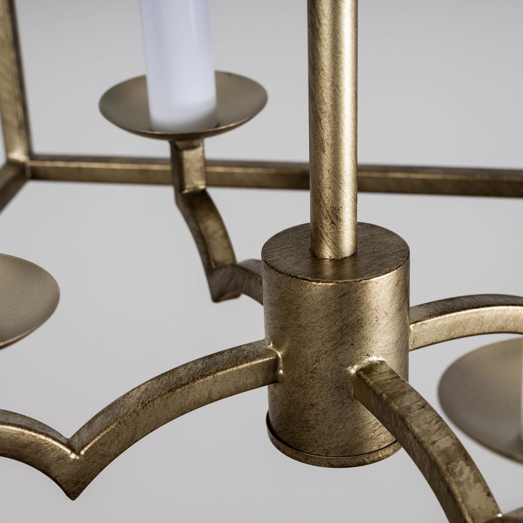 Detailed Box Frame Lantern Pendant Light - Champagne gallery detail image