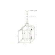 Detailed Box Frame Lantern Pendant Light - Champagne gallery detail image