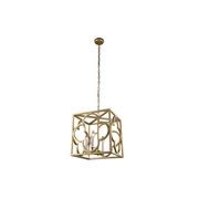 Detailed Box Frame Lantern Pendant Light - Gold Venetia gallery detail image