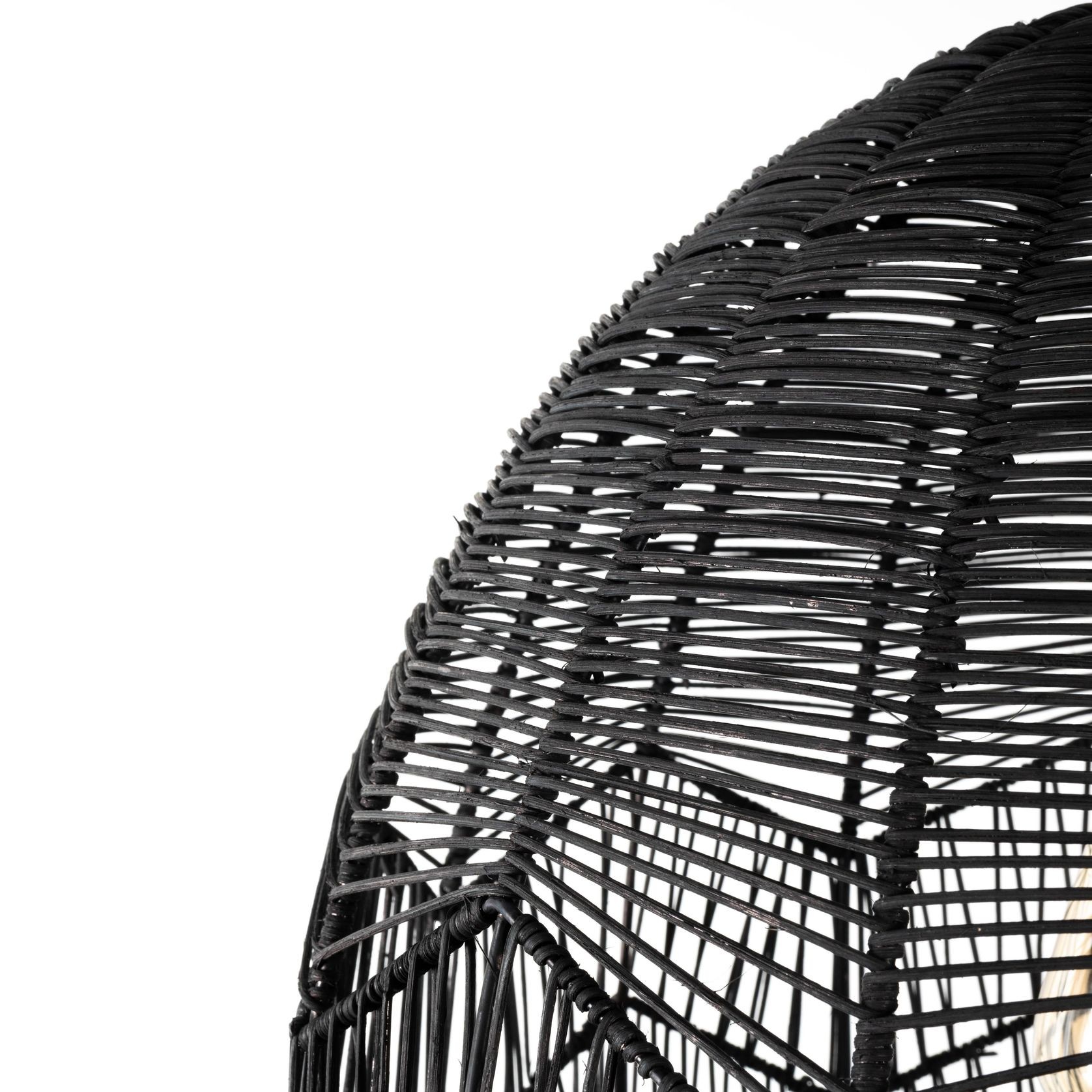 Black Rattan Lace Pendant Light - Amalfi - 2 Sizes gallery detail image