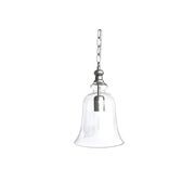 Gracie Glass Bell Shape Pendant Light - Matt Silver gallery detail image