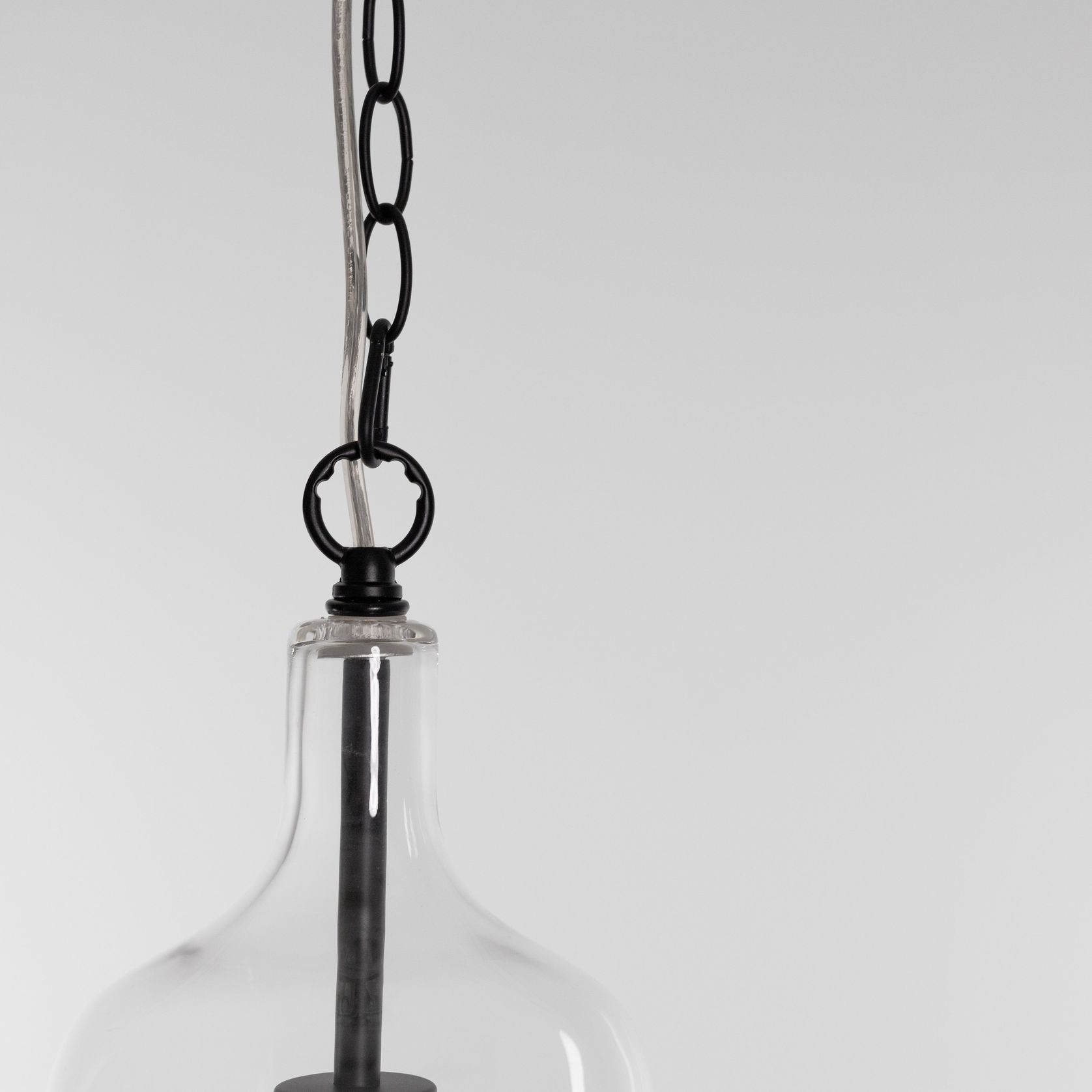 Kendal Glass Pendant Light - Black gallery detail image