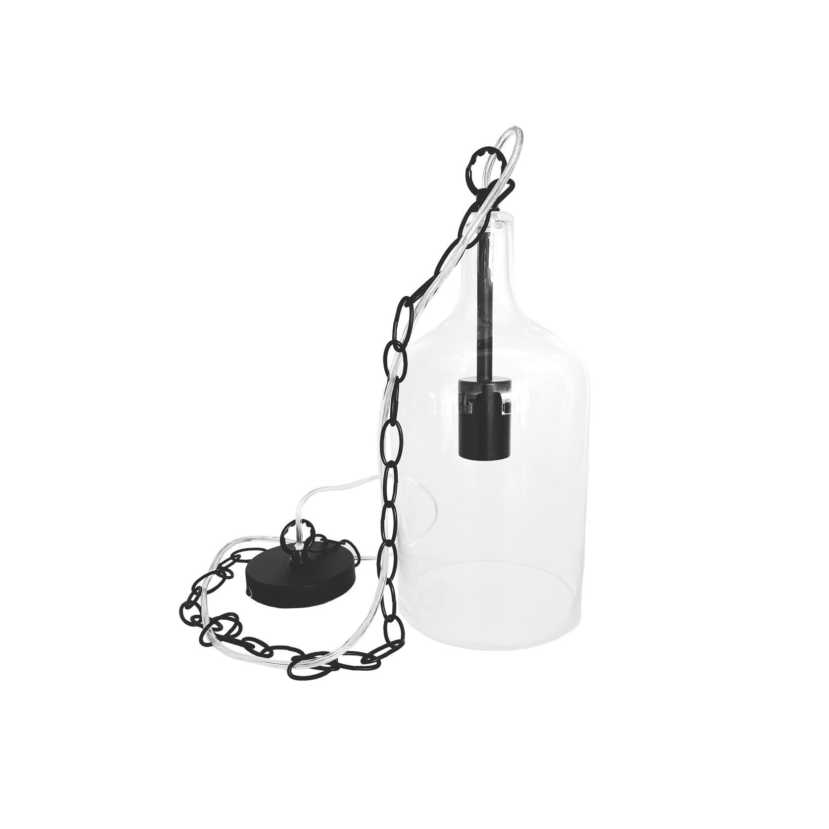 Kendal Glass Pendant Light - Black gallery detail image