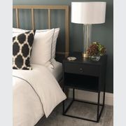 Plaza Collection White Quilt Cover Set - Black Piping gallery detail image