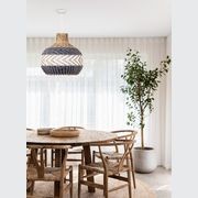 Bondi Blue Rattan Pendant Light gallery detail image