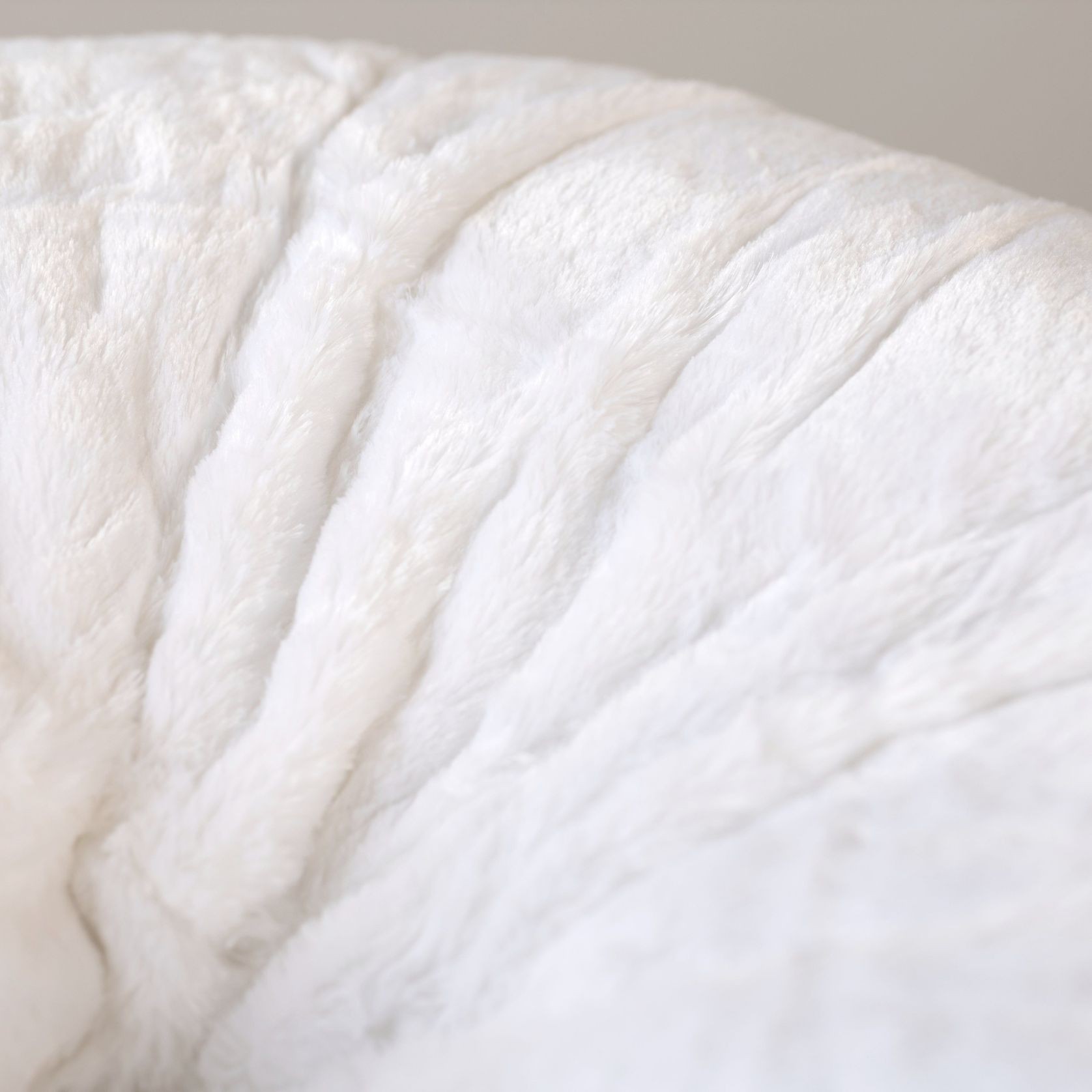 Plush Fur Bean Bag - White Cloud gallery detail image