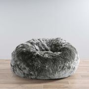 Plush Fur Bean Bag - Charcoal Cloud gallery detail image