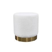 Boucle Ottoman Stool - Gold Base - 40cm gallery detail image