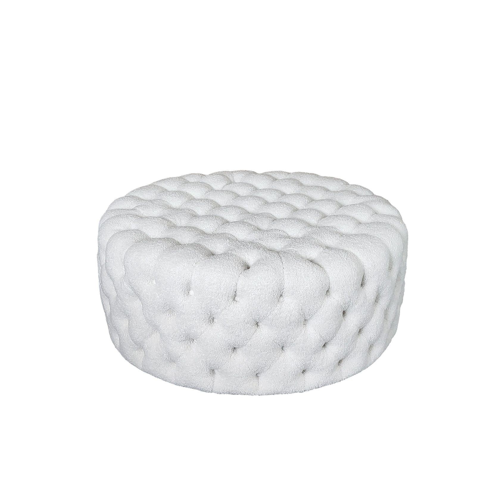 Goya Boucle Tufted Ottoman - 90cm gallery detail image