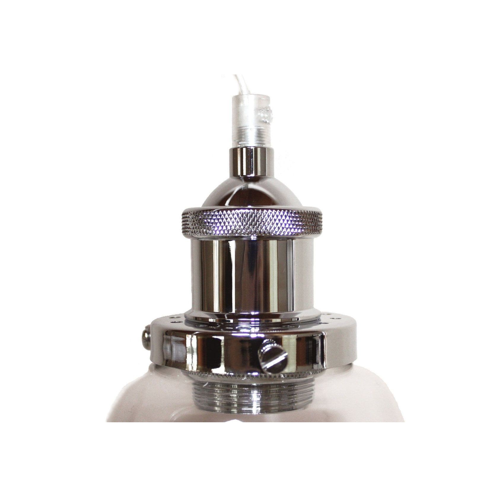 Lucy Glass Pendant Light - Chrome gallery detail image