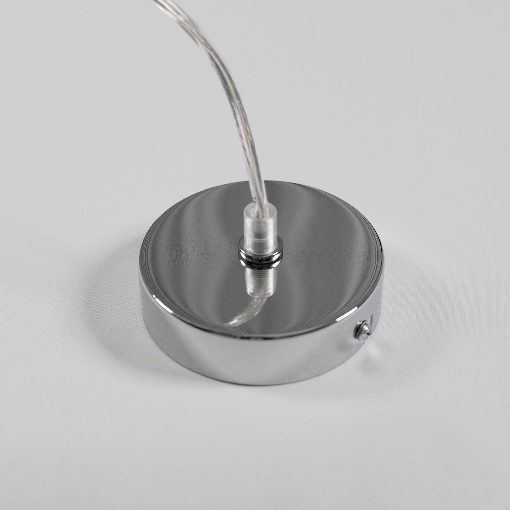 Lucy Glass Pendant Light - Chrome gallery detail image