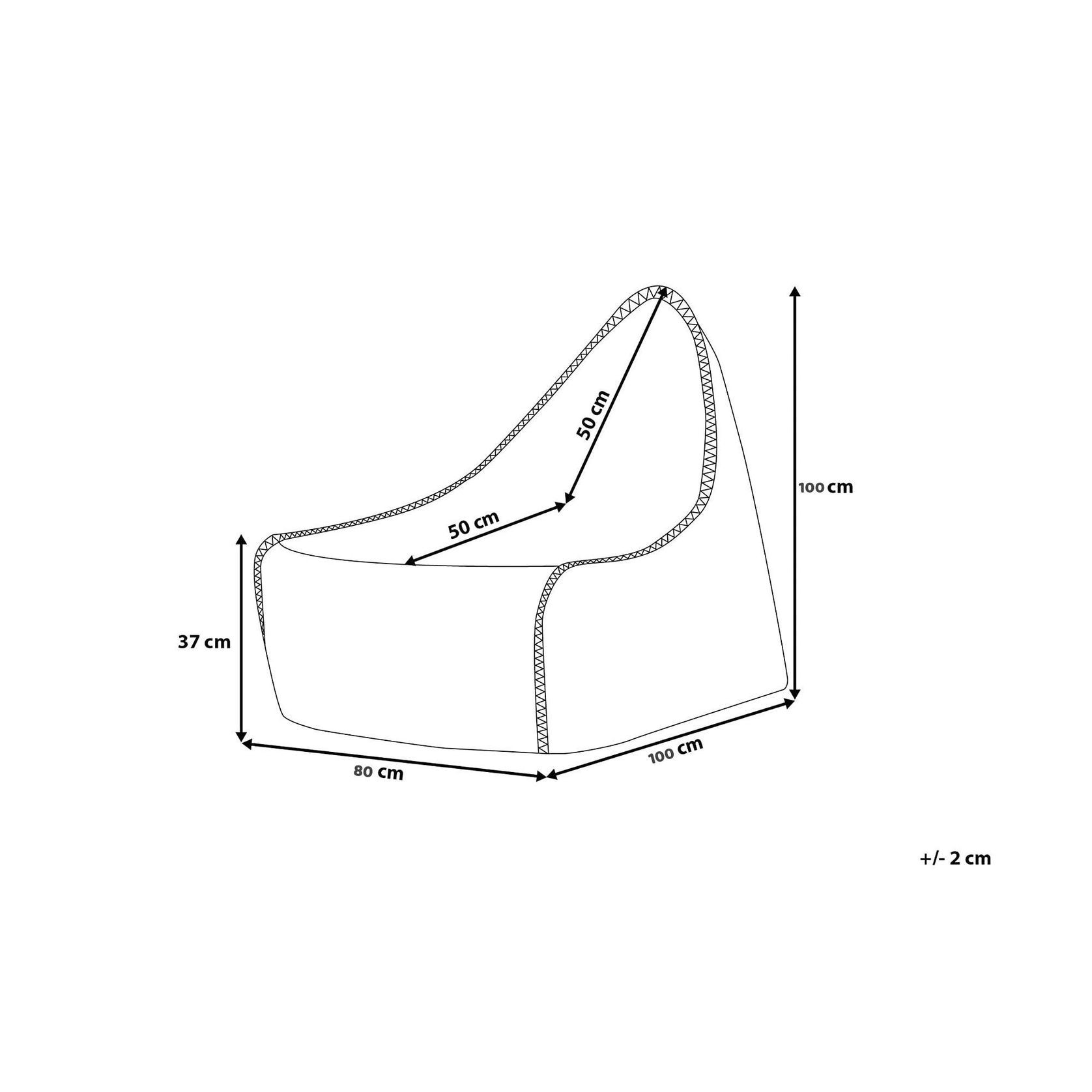 Linen Bean Bag and Ottoman - Natural gallery detail image