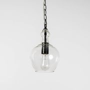 Valentine Glass Pendant Light - Matt Black gallery detail image