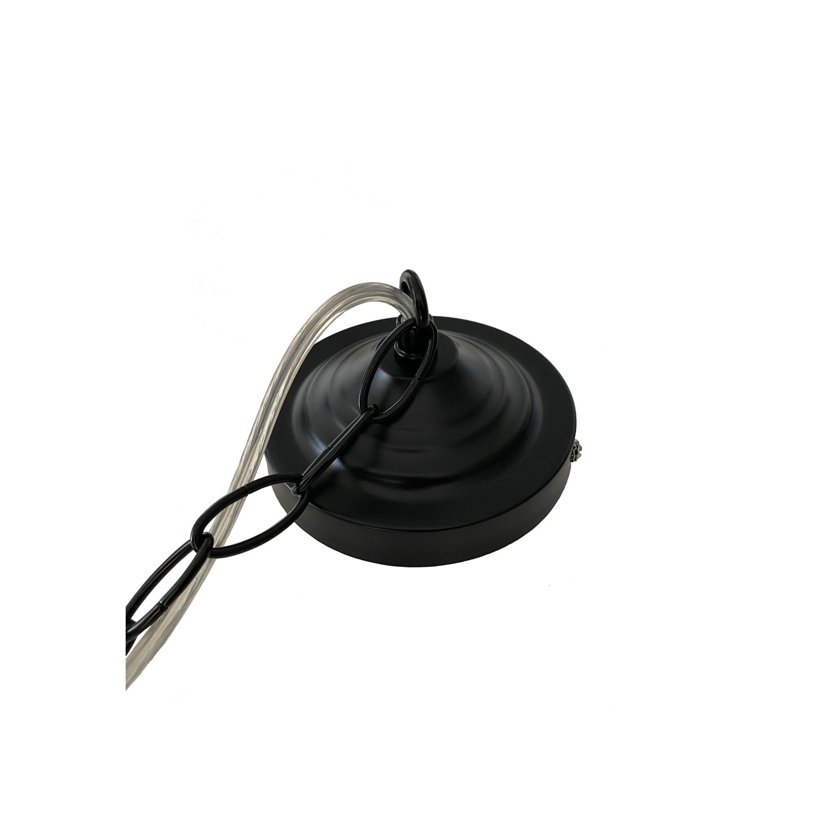 Valentine Glass Pendant Light - Matt Black gallery detail image