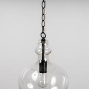 Valentine Glass Pendant Light - Matt Black gallery detail image