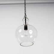 Valentine Glass Pendant Light - Matt Black gallery detail image