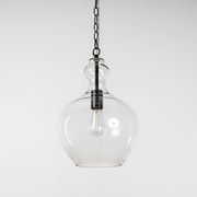 Valentine Glass Pendant Light - Matt Black gallery detail image
