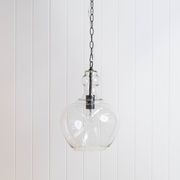 Valentine Glass Pendant Light - Matt Black gallery detail image