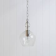 Valentine Glass Pendant Light - Chrome gallery detail image