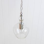 Valentine Glass Pendant Light - Chrome gallery detail image