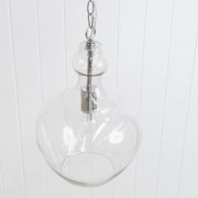 Valentine Glass Pendant Light - Chrome gallery detail image