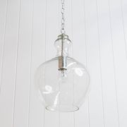 Valentine Glass Pendant Light - Chrome gallery detail image