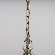 Valentine Glass Pendant Light - Antique Brass gallery detail image