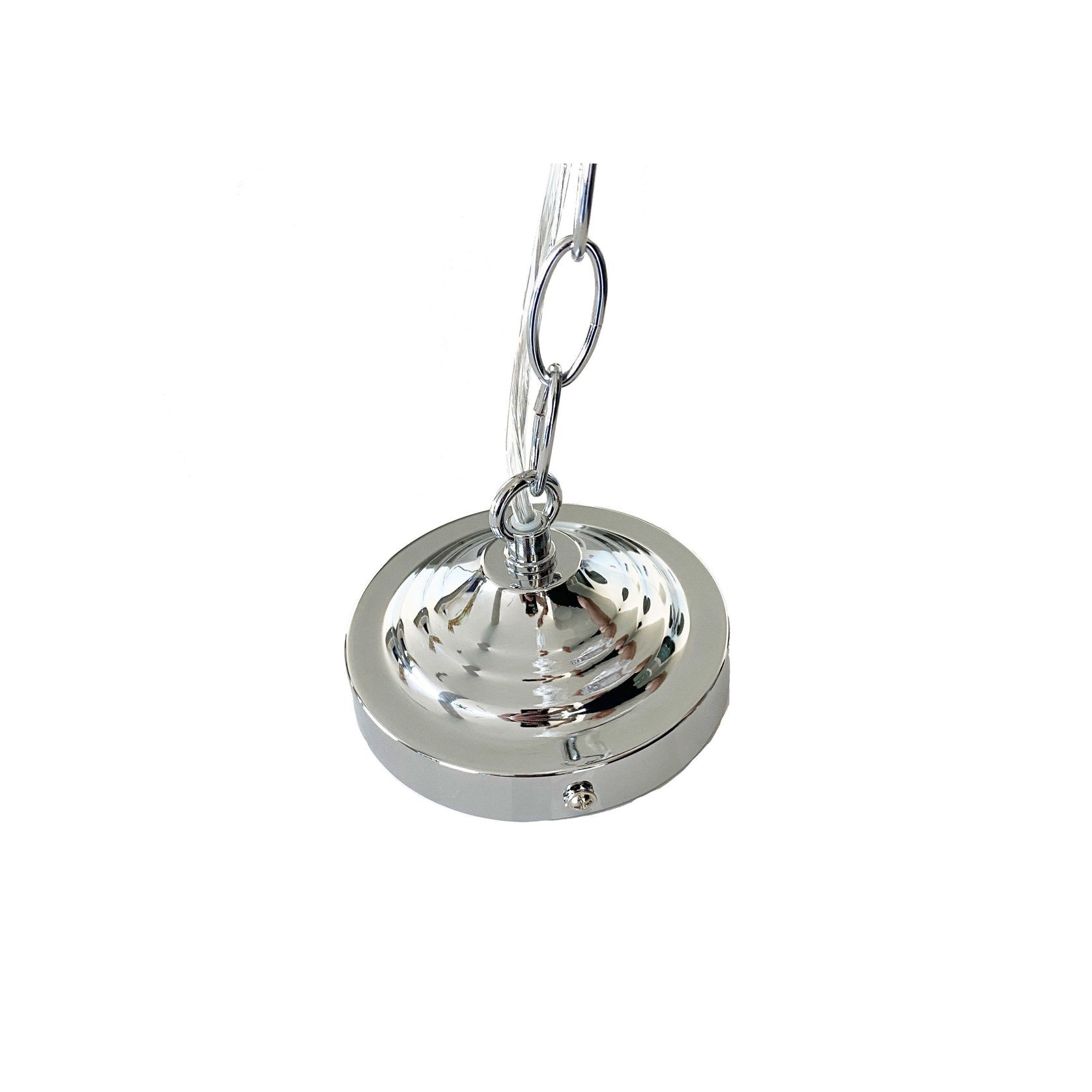 Valentine Glass Pendant Light - Chrome gallery detail image