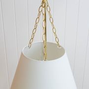 Chloe Pendant Light with Gold Hardware - White gallery detail image