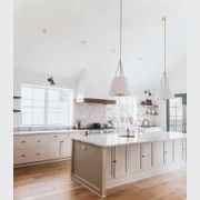 Chloe Pendant Light with Gold Hardware - White gallery detail image