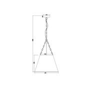 Chloe Pendant Light with Gold Hardware - White gallery detail image