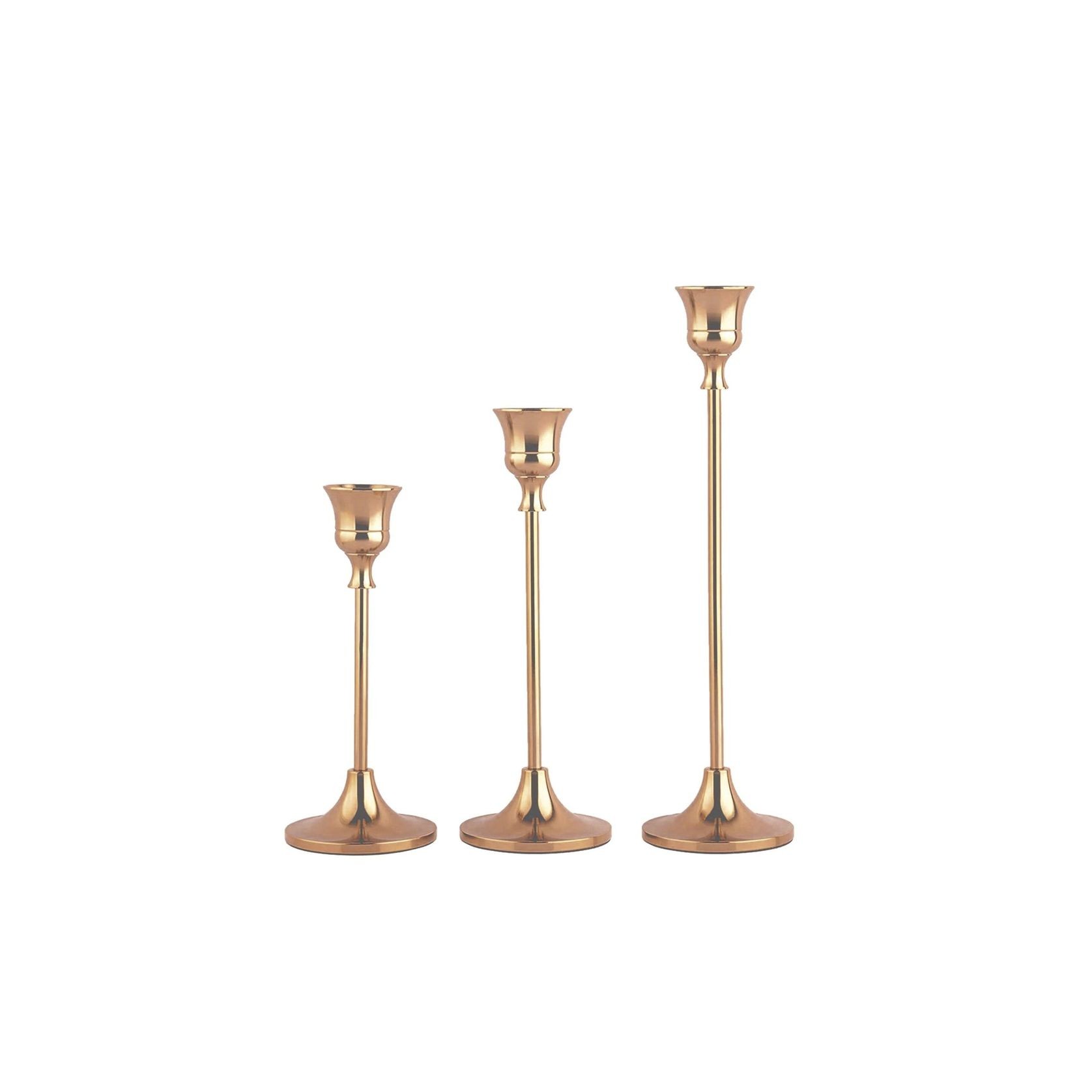 3pc Candlestick Set - French Gold gallery detail image