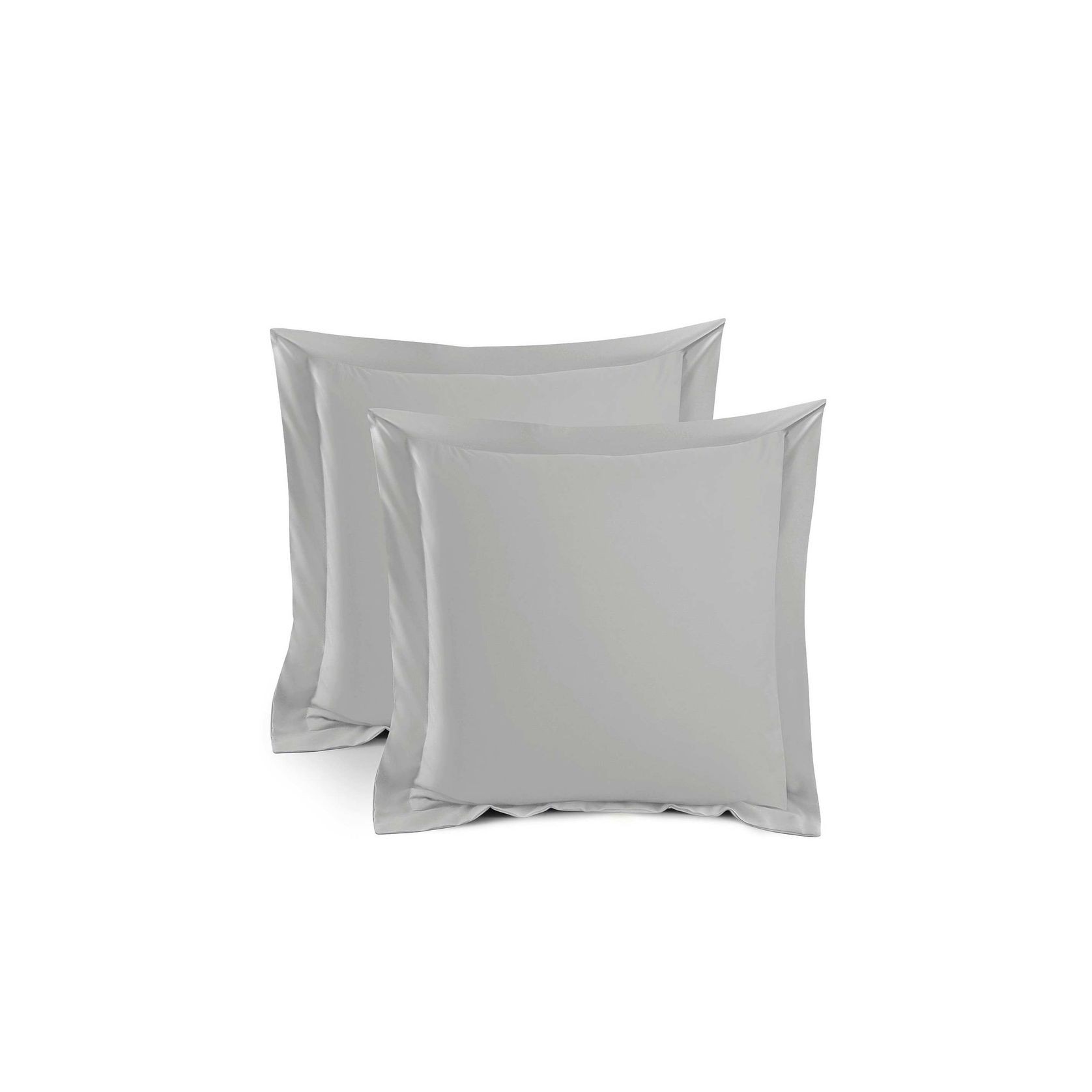 Silky Soft Bamboo European Pillowcase Set - Silver gallery detail image