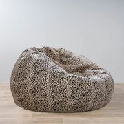 Pierre Fur Bean Bag - Leopard Print gallery detail image