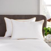 Plaza Collection White Quilt Cover Set - Gold Piping gallery detail image