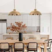 Alice Scallop Rattan Pendant Light gallery detail image