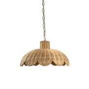 Alice Scallop Rattan Pendant Light gallery detail image