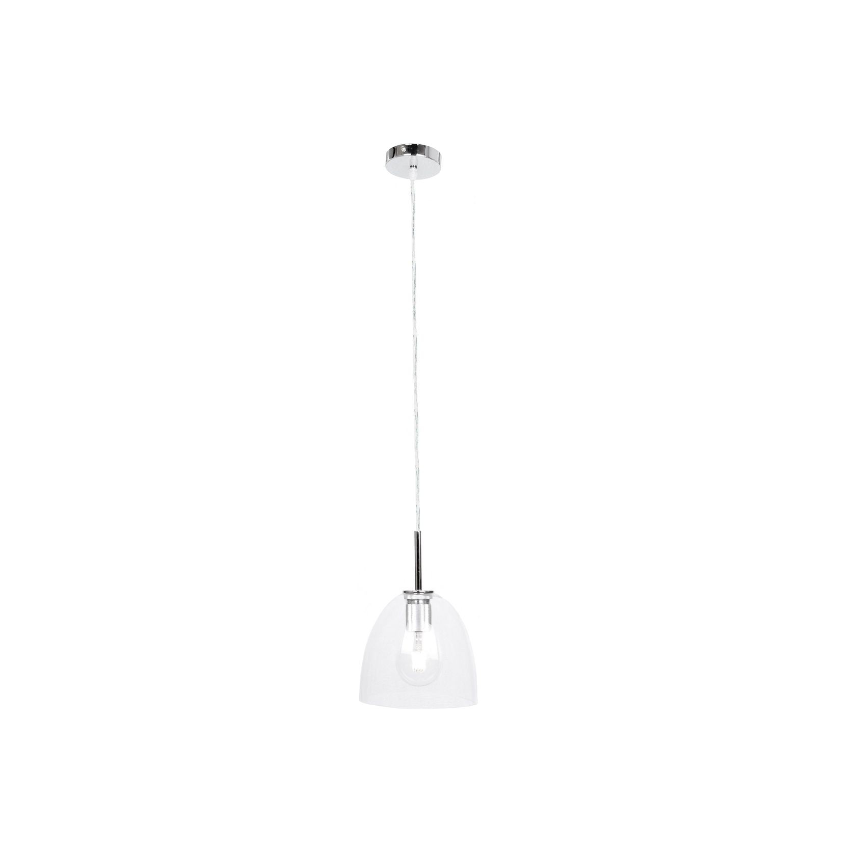 Preston | Glass Pendant Light - Chrome gallery detail image
