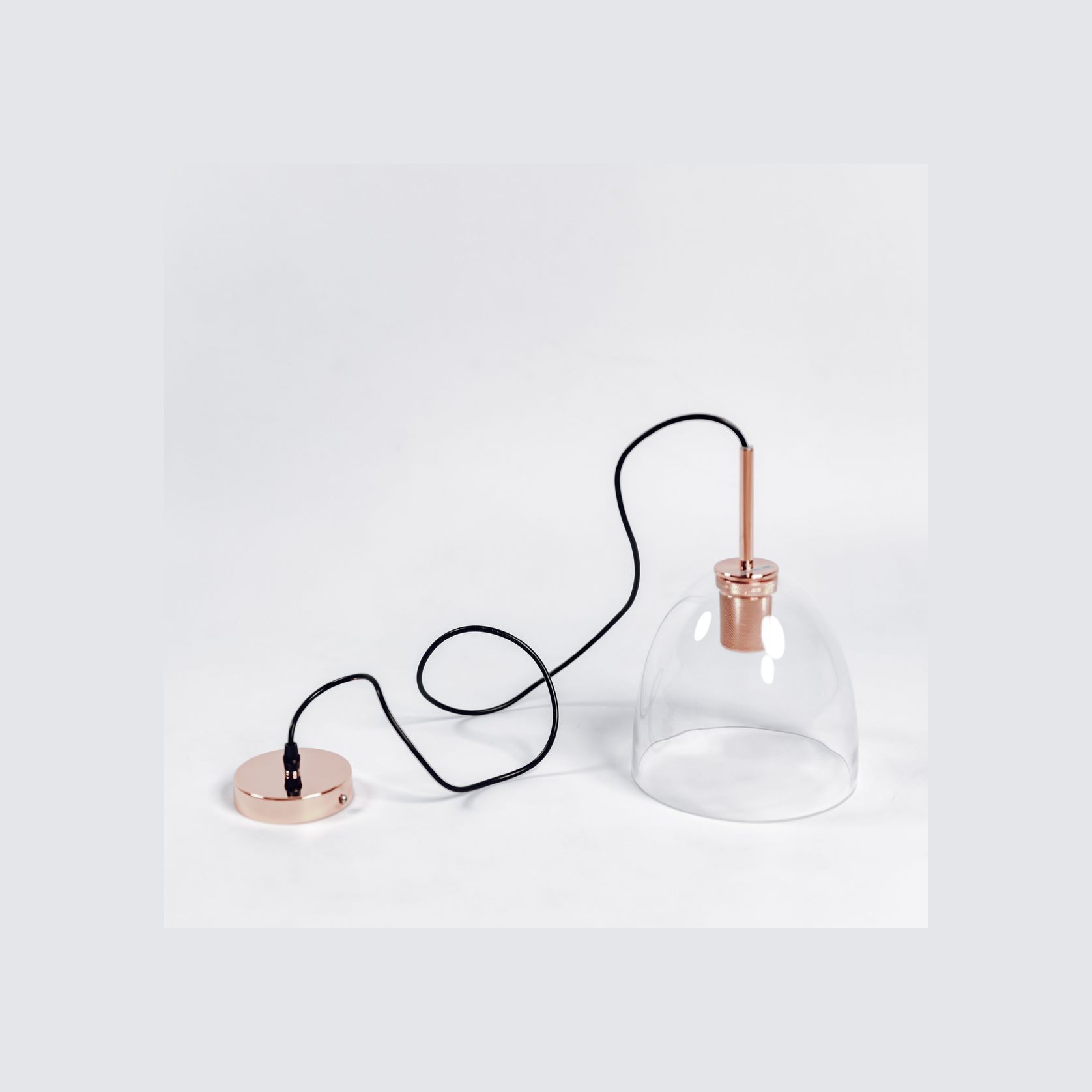 Preston | Glass Pendant Light - Copper gallery detail image