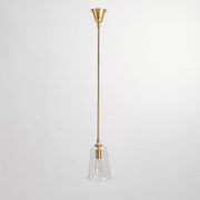 Reece | Flared Glass Pendant Light - Gold gallery detail image
