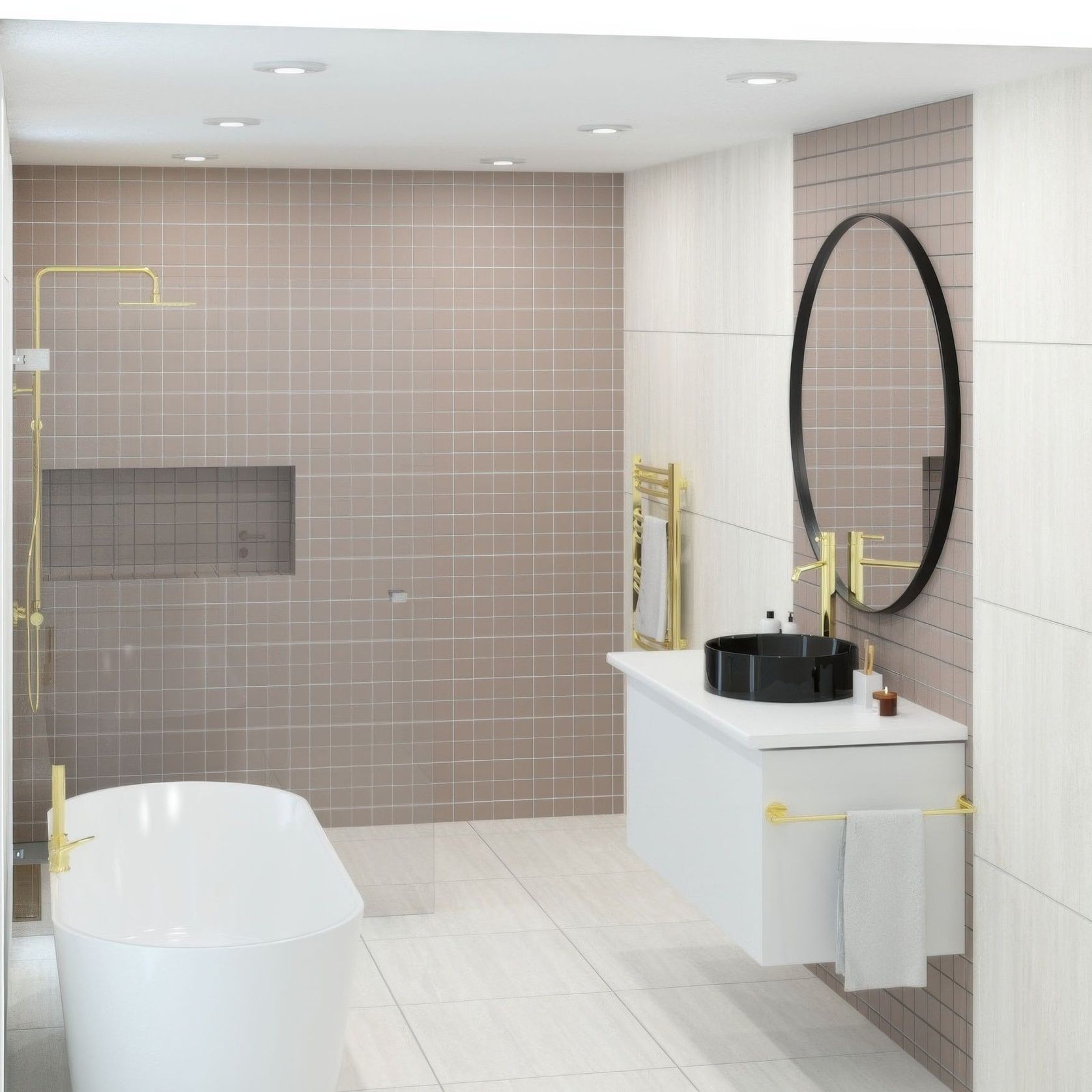 Oat Matt 75mm Mosaic | Surfaces gallery detail image