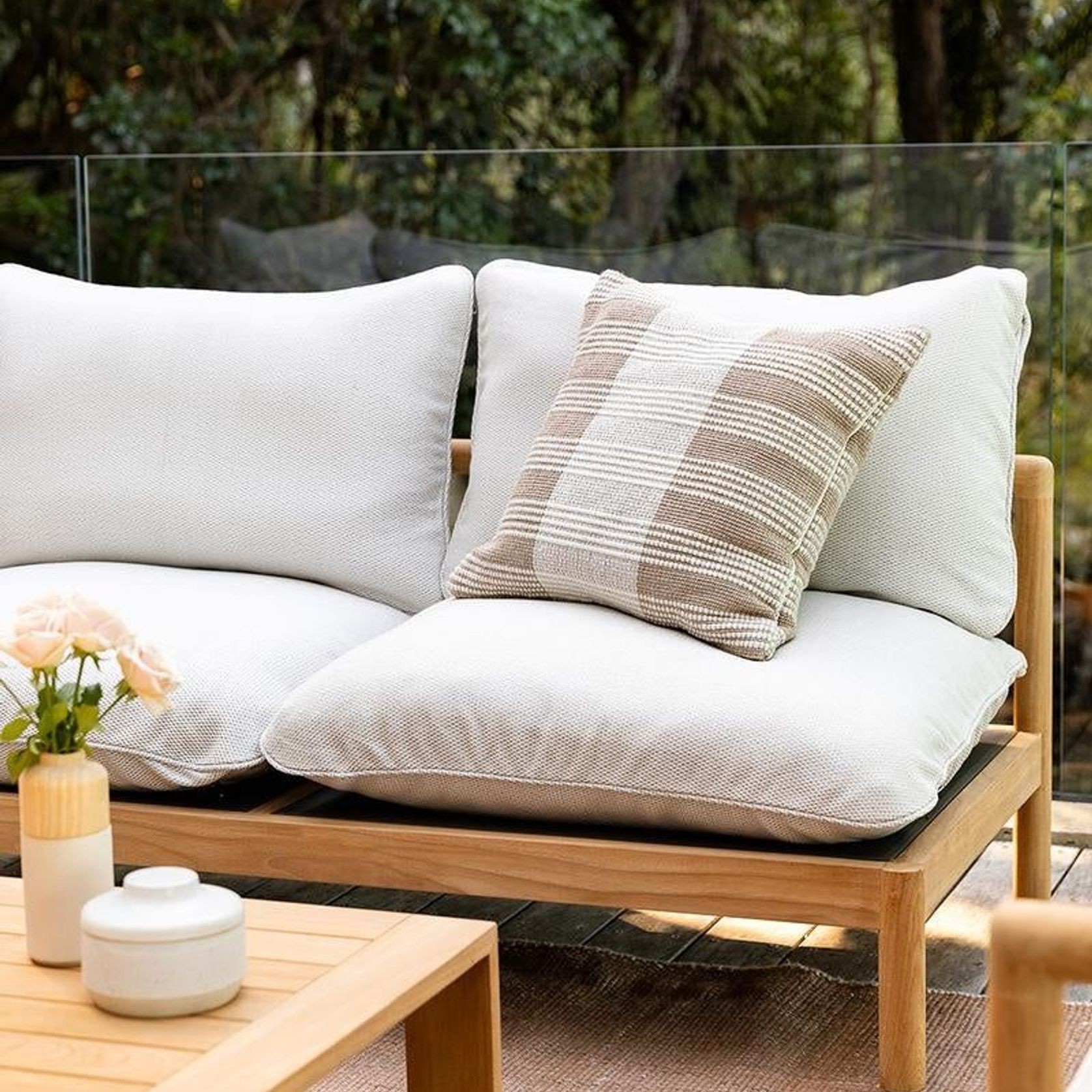 Baya Waverly In & Outdoor Cushion - Almond gallery detail image