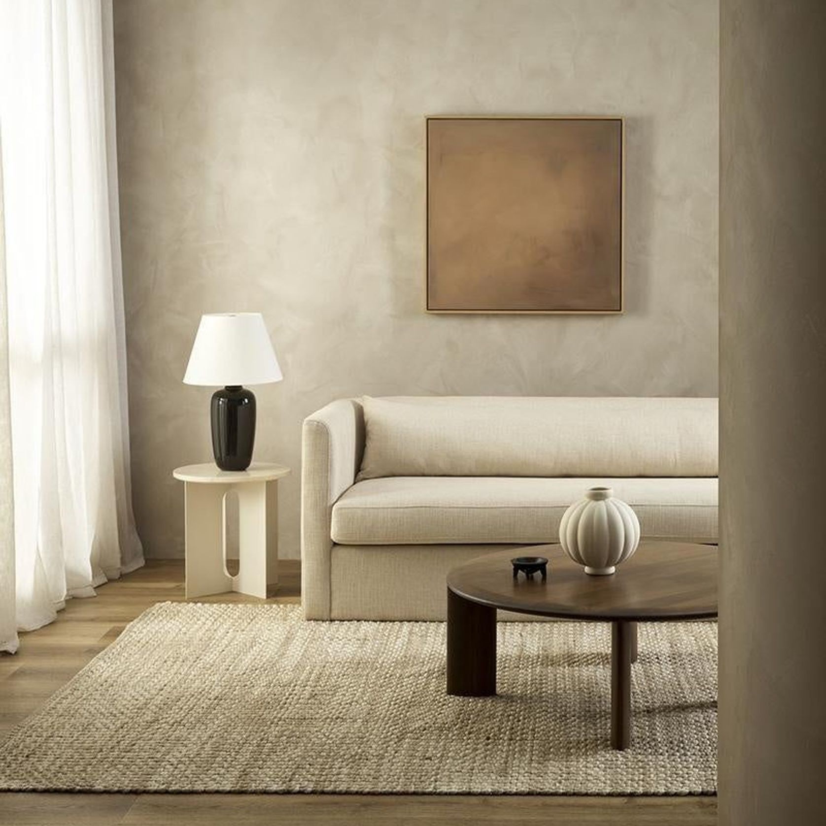 Baya Pelorus Floor Rug - Sand | Indoor or Outdoor gallery detail image